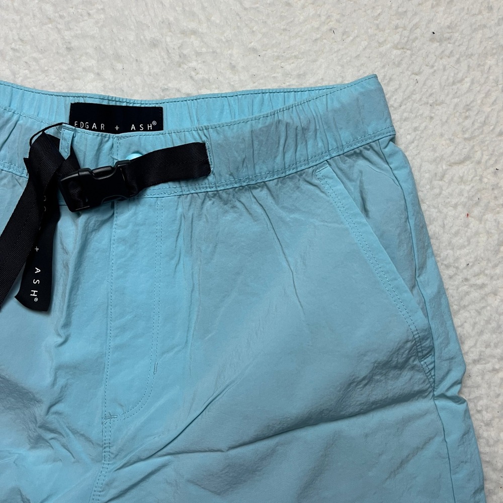 Edgar + Ash Shorts Mens S Blue Nylon Belted Utility Gorpcore Hiking Swim Shorts‎